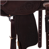 Burns Chocolate RO Barrel Saddle w/ Deluxe Snake-MW 